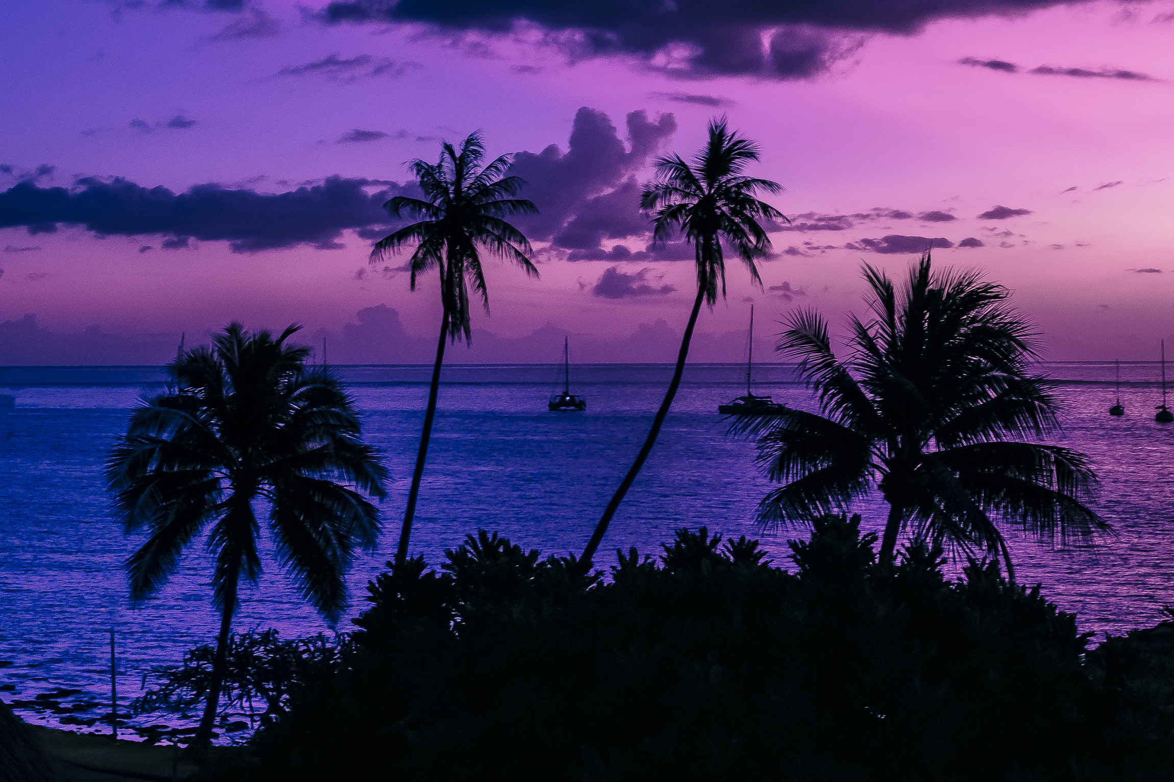 Sunset in Tahiti French Polynesia