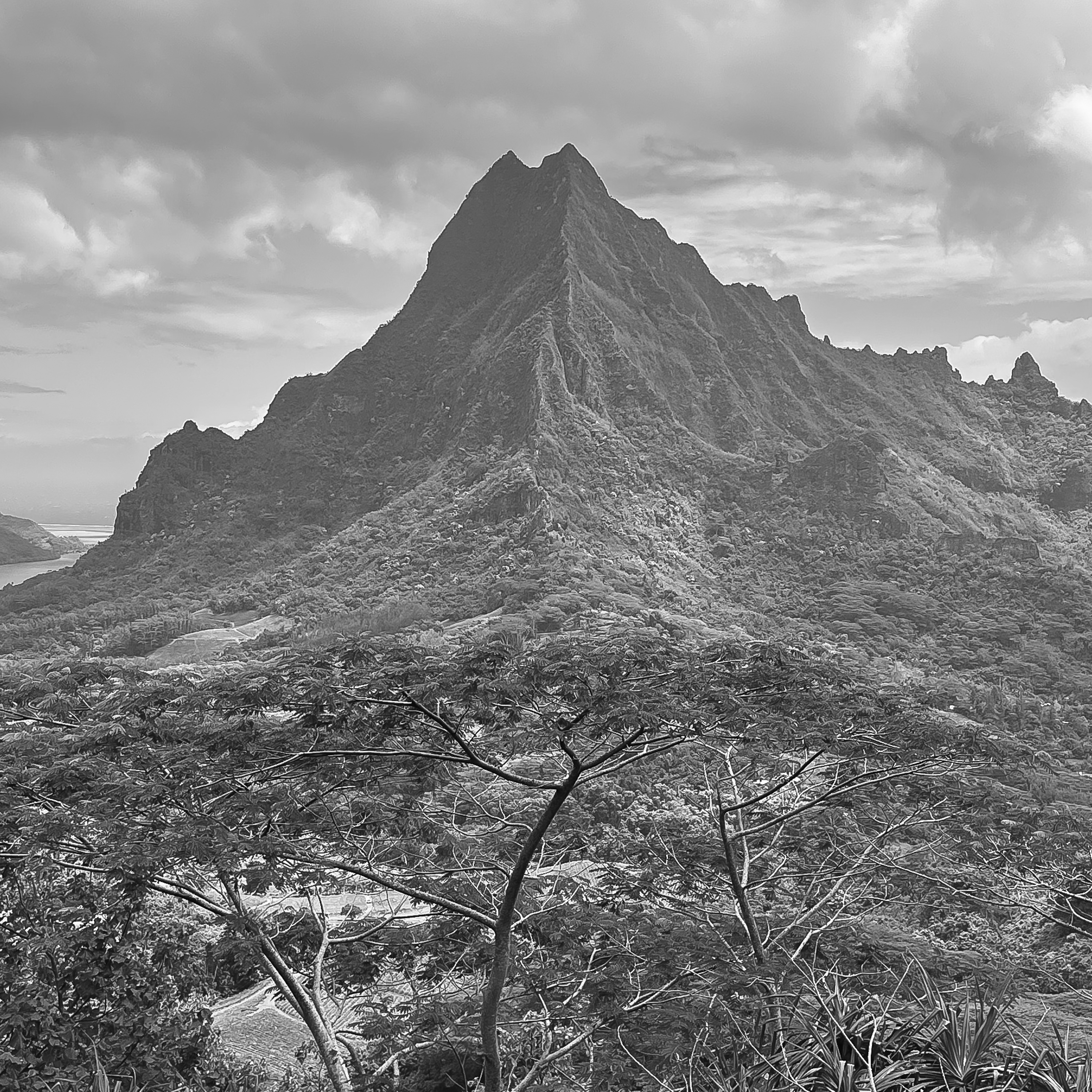 Moorea French Polynesia Rotui Mountain Peak