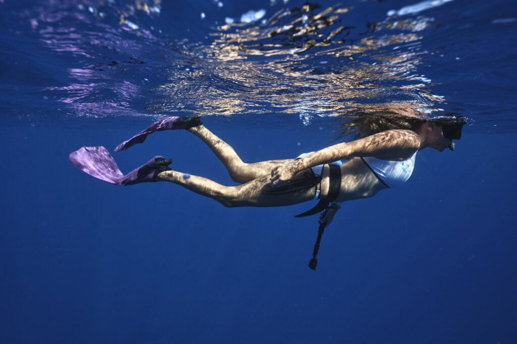 Free diving in Fakarava French Polynesia