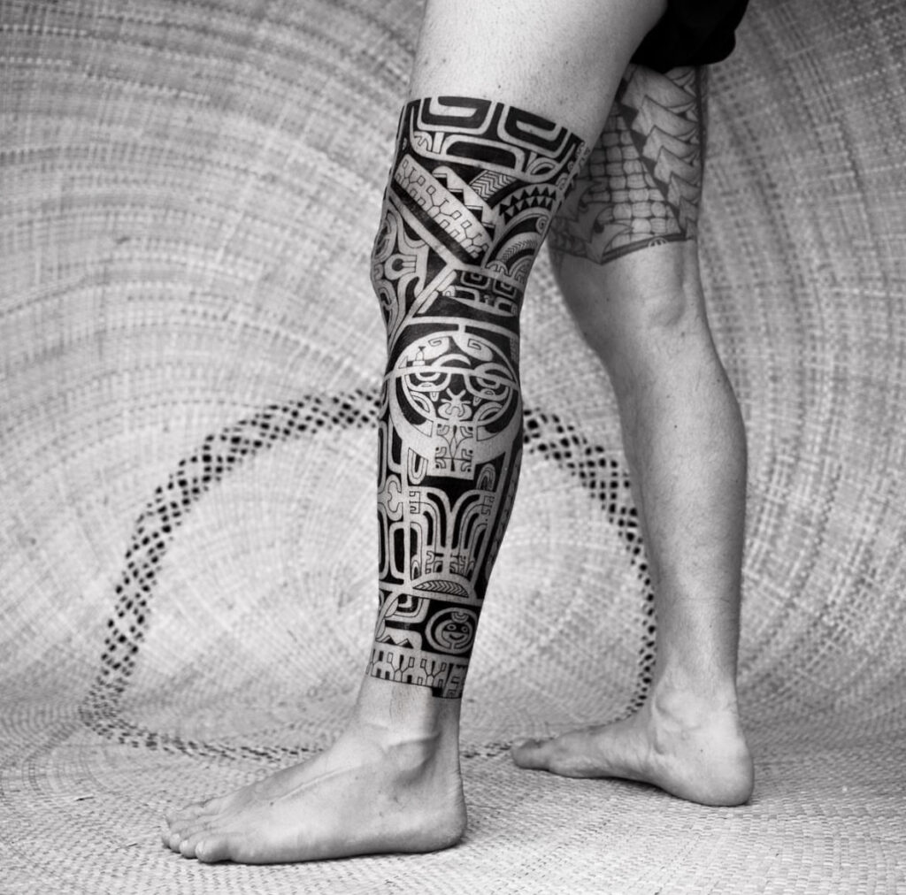 Polynesian Tattoo by Lolo on the Island of Moorea French Polynesia