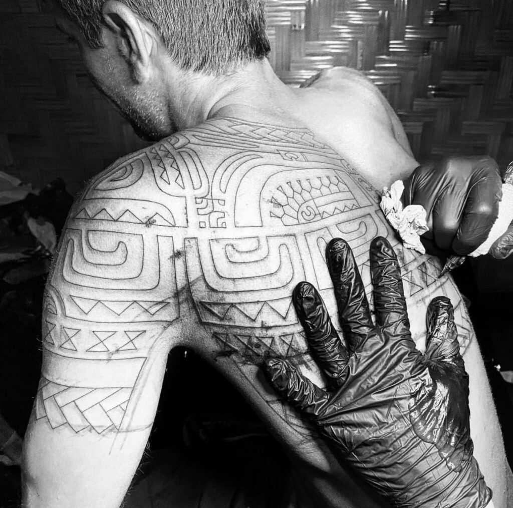 Polynesian Tattoo by Lolo on the Island of Moorea French Polynesia