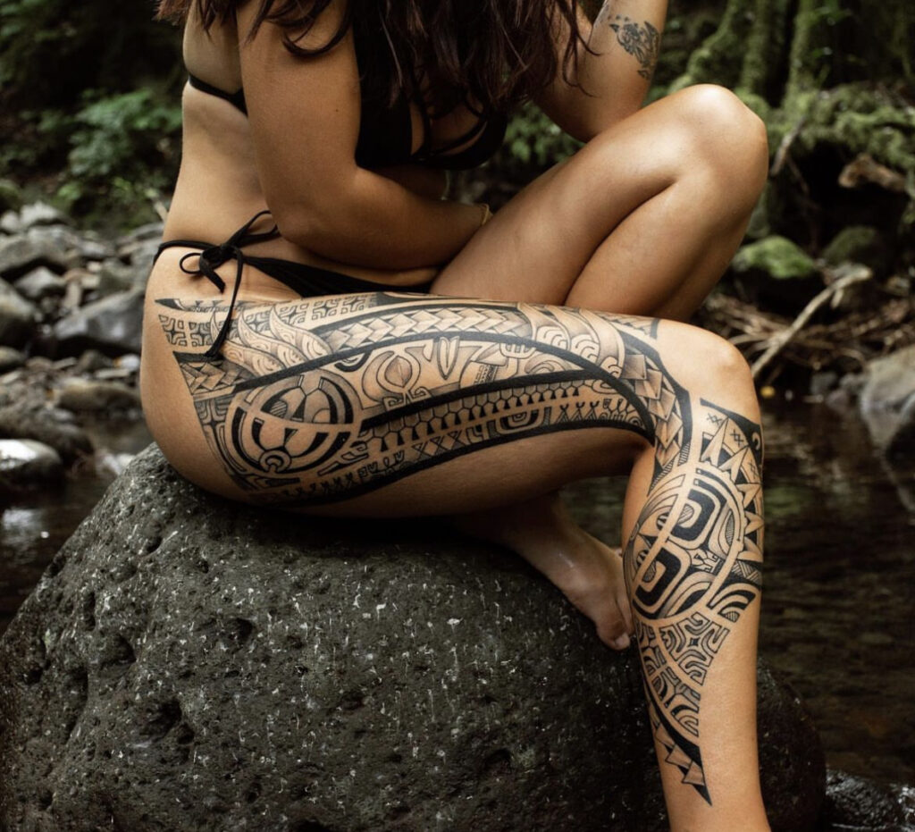 Polynesian Tattoo by Lolo on the Island of Moorea French Polynesia