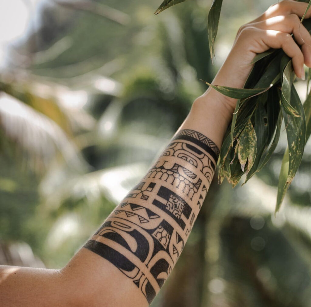 Polynesian Tattoo by Lolo on the Island of Moorea French Polynesia