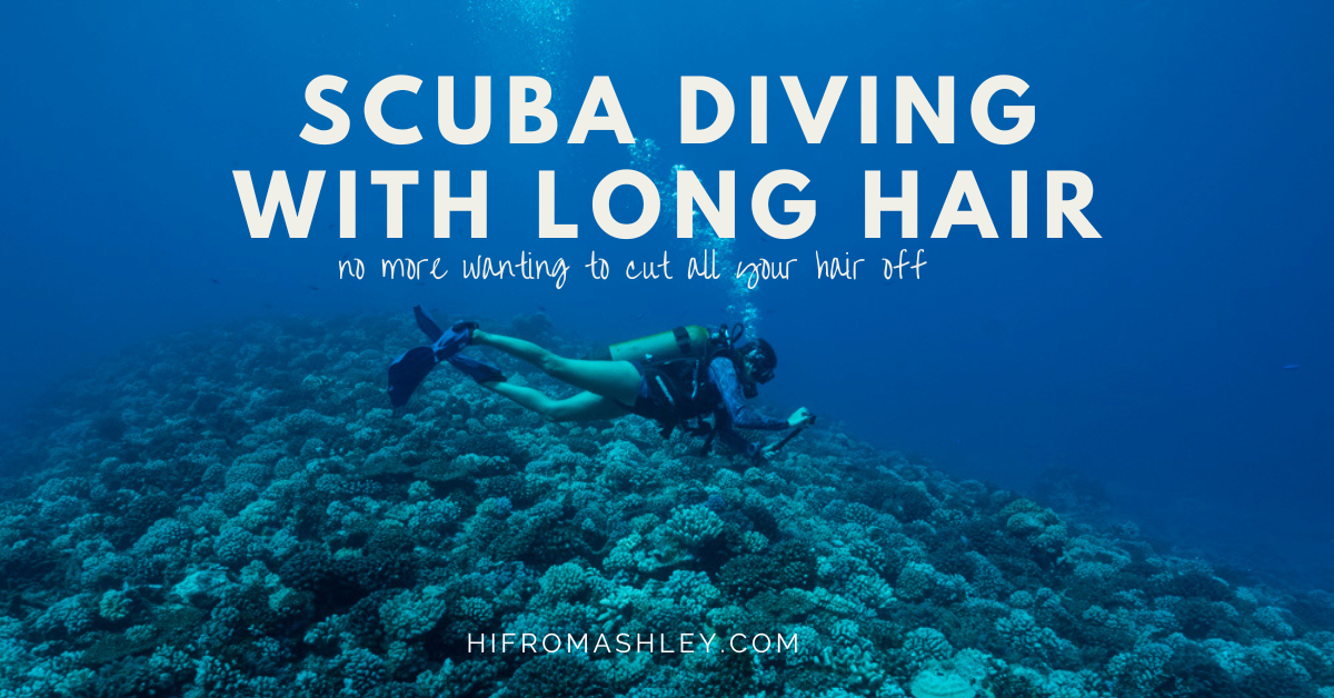 scuba diving with long hair