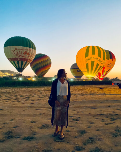 Ashley in Egypt Hot Air Balloon Luxor