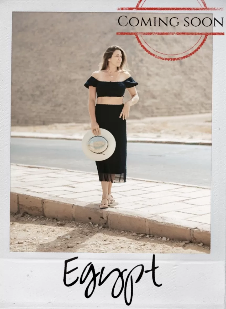 poloroid image of Ashley in Cairo Egypt