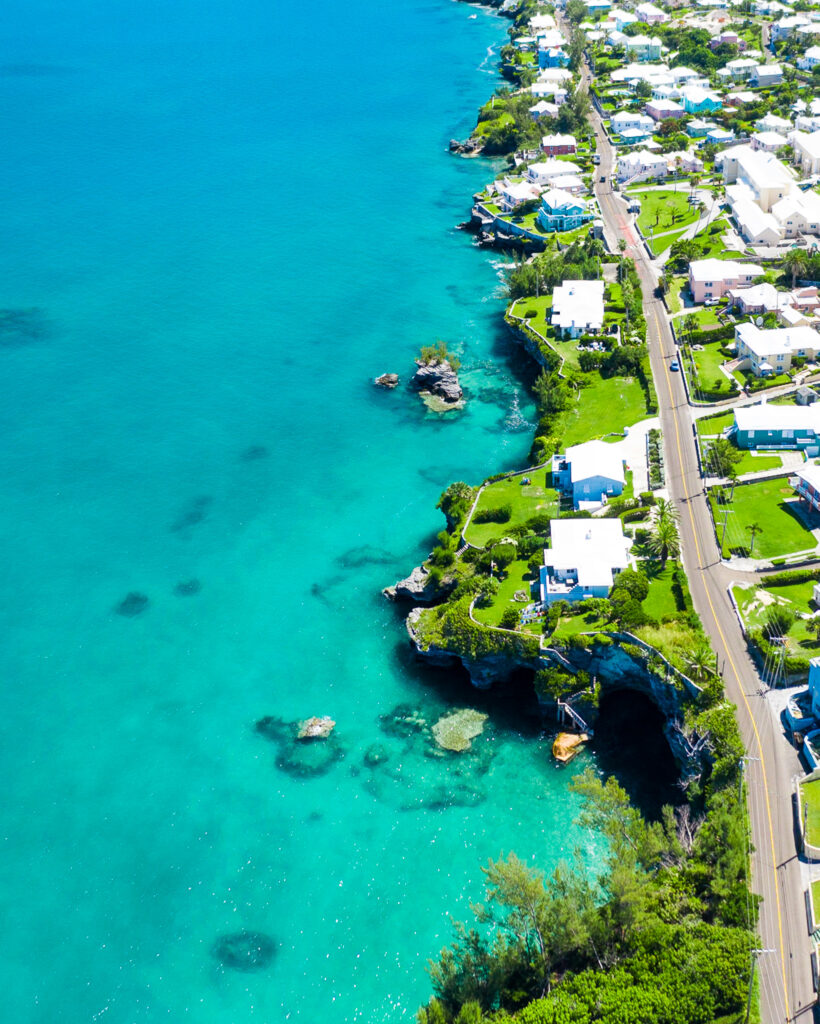 Drone photo near Spanish Point Bermuda