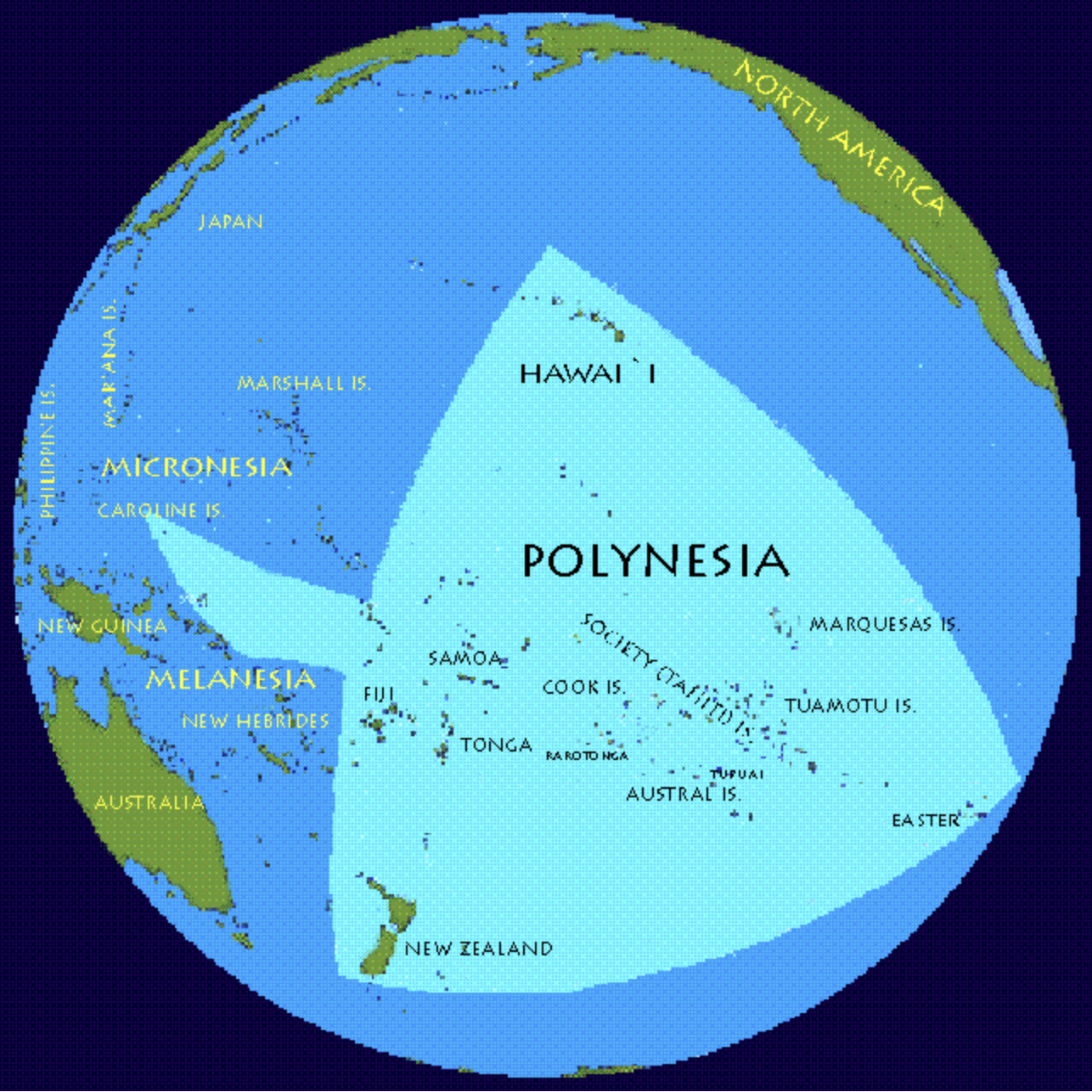 Map of Moorea French Polynesia