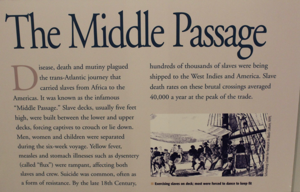 The middle passage slavery route Bermuda