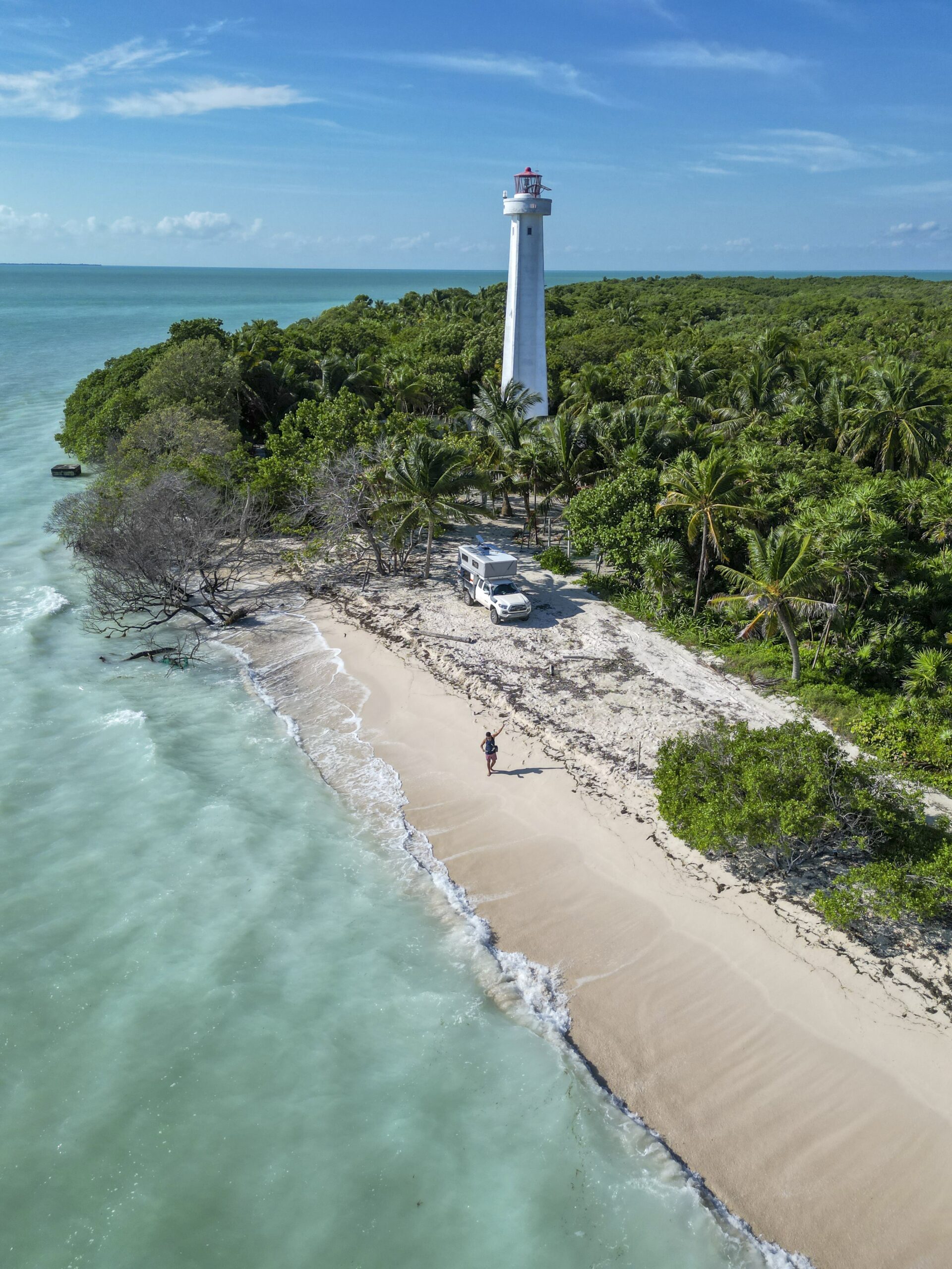 Solo camping in Tulum Mexico Toyota Tacoma