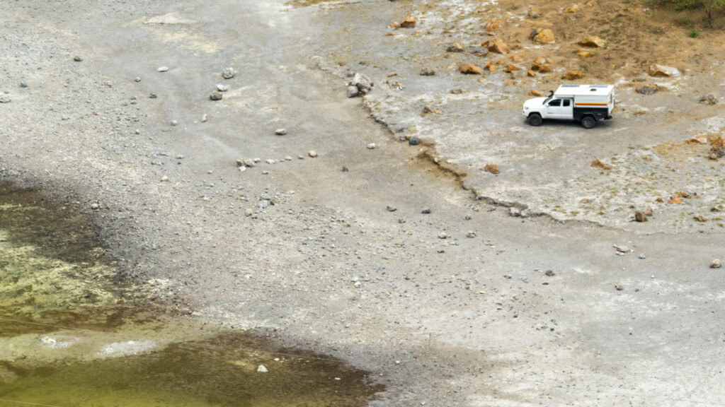 Toyota Overland Vechile Camping inside a volcano