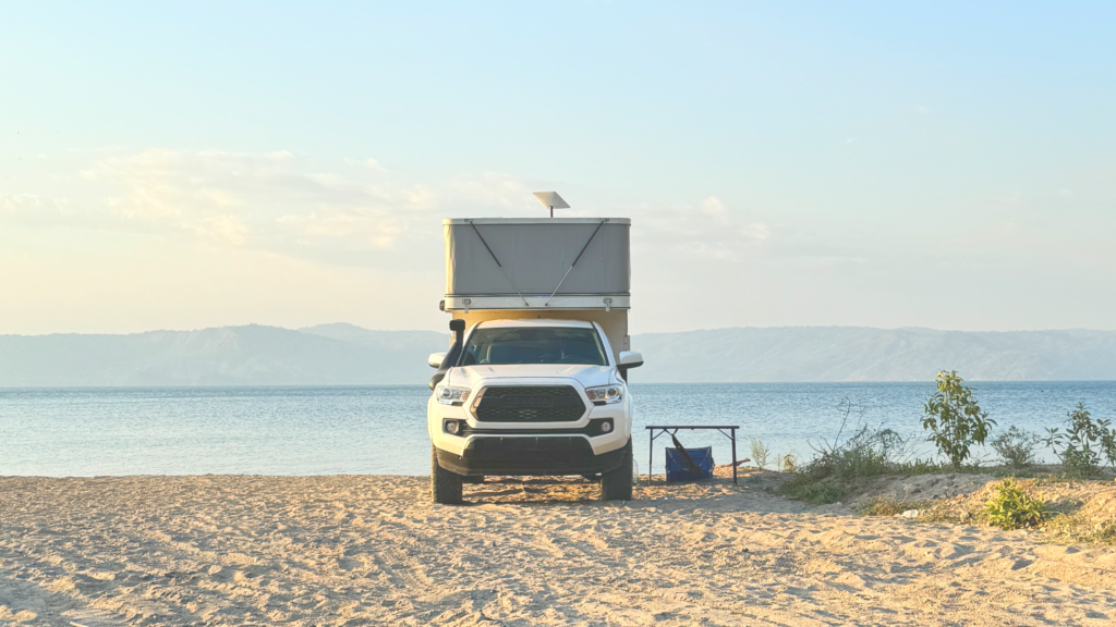 Camping at Lake Ilopango